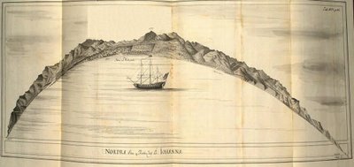 Surat - drawing of semicircular island - Swedish East India Company