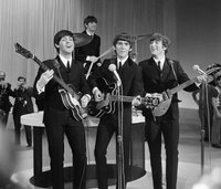 The Beatles en plena actuación