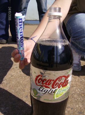 Mentos and Diet Coke.