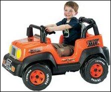 Action man in jeep