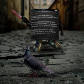 Post fantasma asesino de palomas