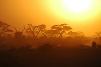 Puesta de sol en el parque Samburu