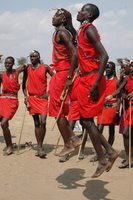 Masais brincando capturados por Ángel