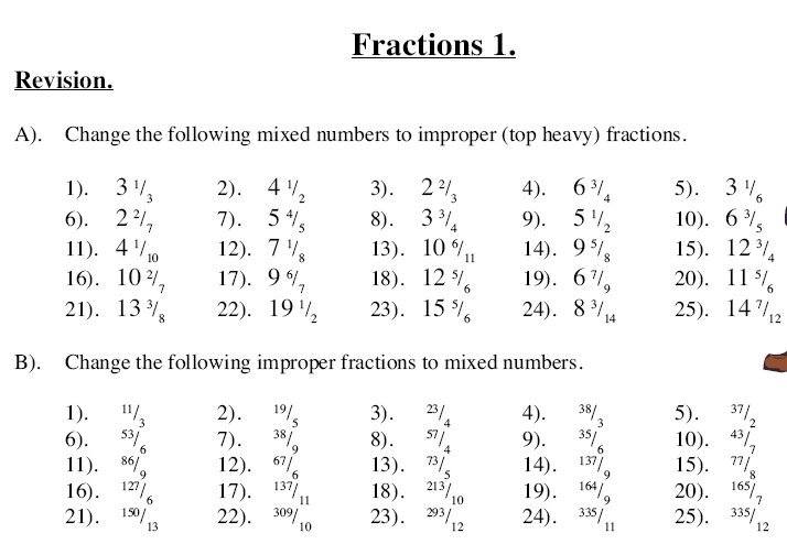 Homework help mixed fractions
