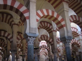 Moorish arches at the Mezquita, Cordoba