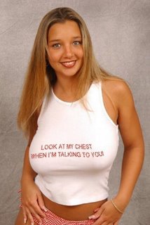 Finally!  A Woman wearing that shirt that really SHOULD be wearing it!