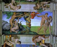 Michelangelo's The Fall of Man and the Expulsion from the Garden of Eden
