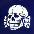 The Death's Head emblem similar to Skull and crossbones, often used as the insignia of the Gestapo