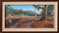 Framed Rawnsley Bluff oil painting