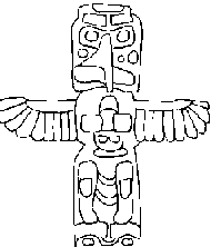 Coloring Sheets for Kids: Native American Totem Pole Coloring Page
