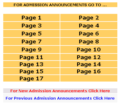Admission Navigation on one Education site