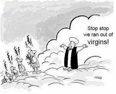 Shortage of dow-eyed virgins for terrorists
