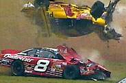 Dale Jr. and Steve Park crashing horribly at Pocono.