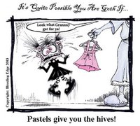 It's quite possible you are Goth if pastels give you hives!