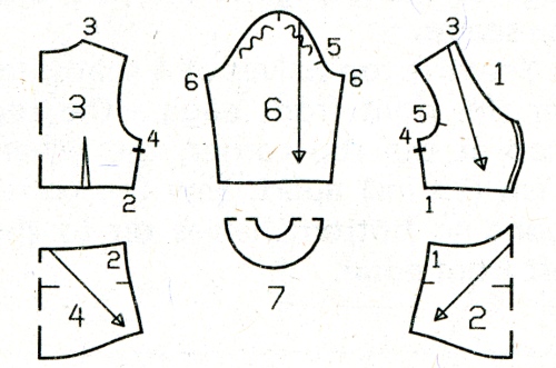 This is the line drawing for the Burda pattern pieces.