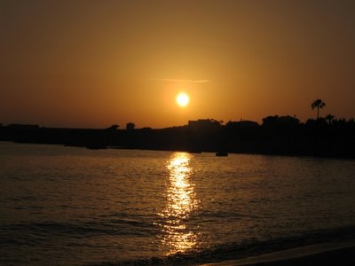 Puesta de sol en Coral Beach