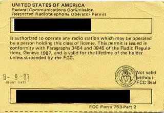ARCANE RADIO TRIVIA: The Radio Operator license