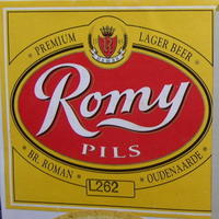 Romy Pils, cerveza belga de la cerevecería Roman, fundada en 1545... y eso que es en plan Don Simón... casi nada