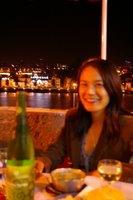 Dinner in Oporto, overlooking the Douro river