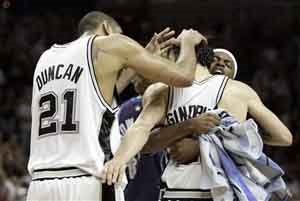 west semi finals duncan parker ginobili spurs mavericks game 1