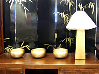 golden lamp and bowl