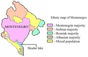 mapa de la compsosicion etnica de Montenegro