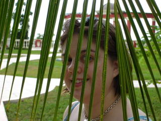 I was trying to get a picture of this palm tree and then Melissa went and got in the way.