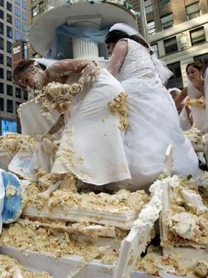 Bride's Search on Wedding Cake Photo 10