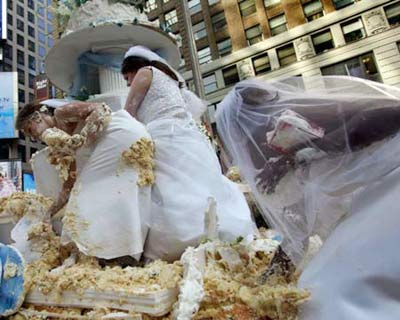 Bride's Search on Wedding Cake Photo 5
