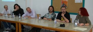 Nuestra amiga Pily en la mesa redonda sobre Star Trek, junto a Rodolfo Martínez y Carlos Alberto entre otros
