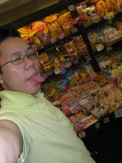 Me in front of a candy shop