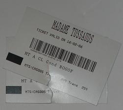 Our $40 tickets. We were NOT going to pay $40 per person. Which we didn't. So all was well in the end.