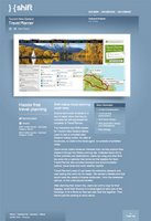 Shift website - Travel Planner project page. 