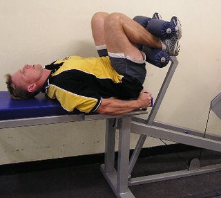 leg flexed position of the HipneeFlex hip and knee flexor strength developer