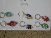 6 beaded stitch markers