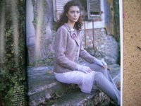 photo of phoito of Brier in Rowan magazine - heathery felted tweed cardigan with small lapels and collar