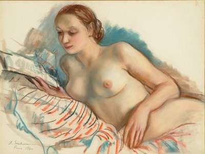 Zinaïda Evguenievna Serebriakova (1884-1967) Nude, Pastel on Ingres paper, 19x25