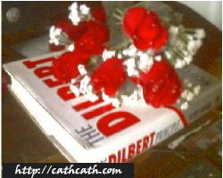 roses on a book