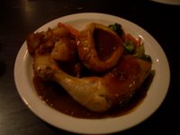 dinner - roast of the day with yorkshire pudding