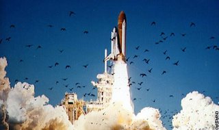 Space Shuttle Challenger lifts off from Kennedy Space Center - image from CNN