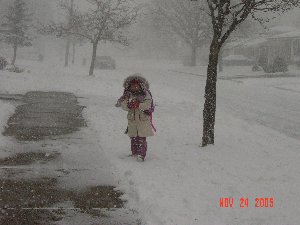walking home from school