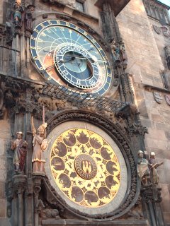 crazy clock in the old part