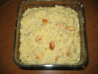 Combination of rice and lentil with spices and ghee