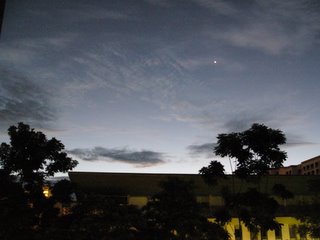 ISS view with the break of light