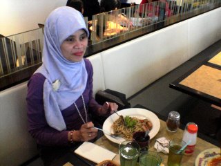 Swensens | Azi with her Mother's Day meal