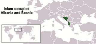 Picture: Map of Albania and Bosnia