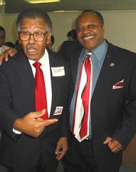 Harris Johnson (left) - former state Democratic party official and Mike Nifong supporter Harris Johnson (left) - former state Democratic party official
