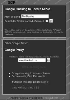 G2P Beta: Using Google to locate MP3s