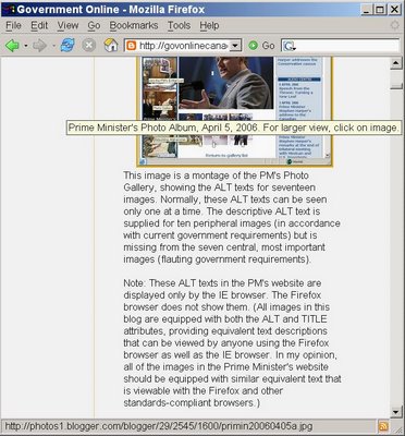 Equivalent text by Firefox browser, April 6, 2006. For larger view, click on image.