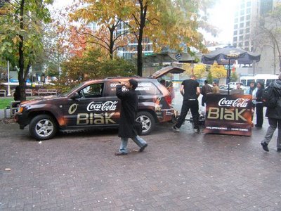 Coca-Cola Blak is given away in Vancouver